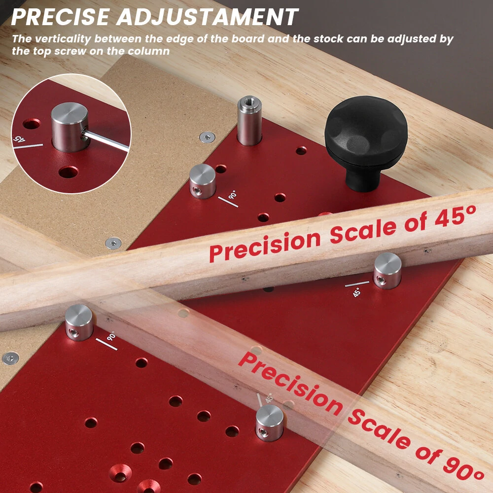 ENJOYWOOD Hooked On Wood Precision Router Table Rail Coping Sled Woodworking Professional Rail Guide Safety Coping Sled for Cabinet Door Joints / Drawer Fronts — view 3