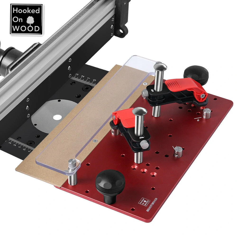 ENJOYWOOD Hooked On Wood Precision Router Table Rail Coping Sled Woodworking Professional Rail Guide Safety Coping Sled for Cabinet Door Joints / Drawer Fronts — view 9