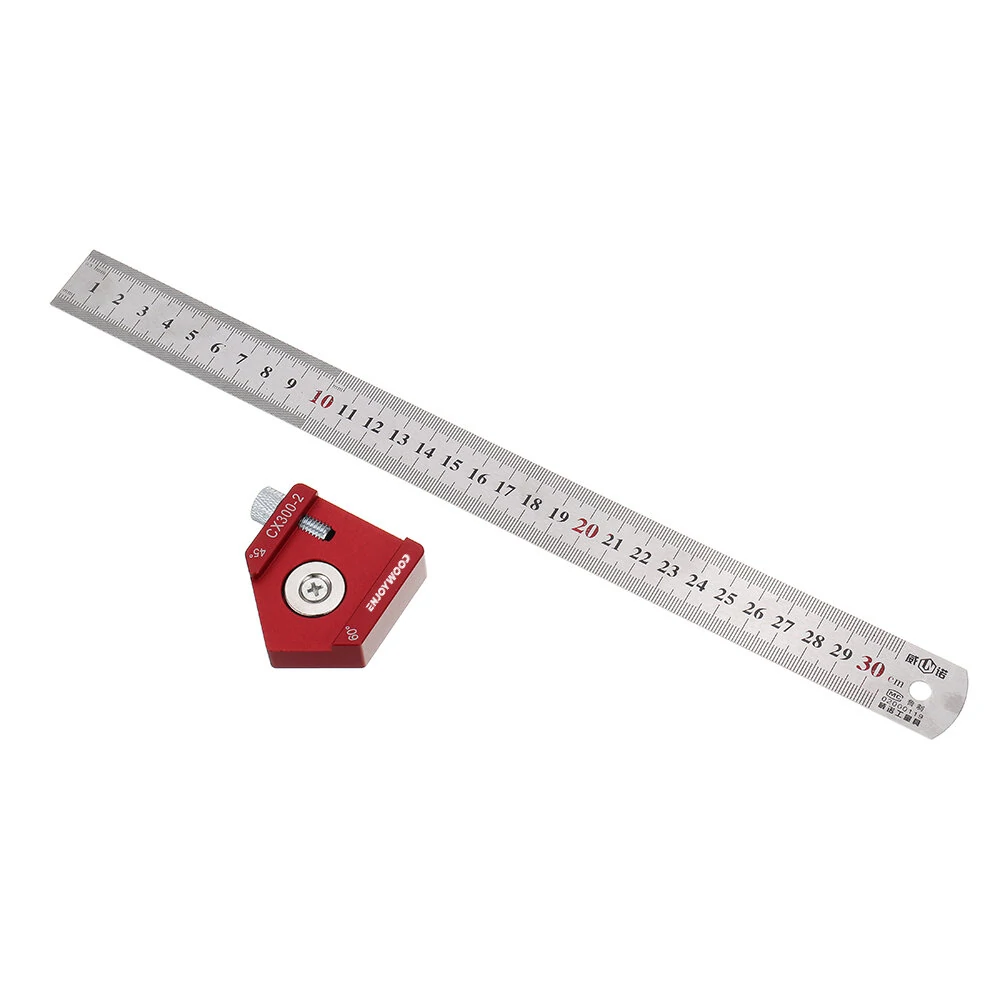 Enjoywood Line Scribe Ruler 45 90 Degree Adjustable Stainless Steel Woodworking Tool Locator 12 Inch Length Versatile for Precise Measurement and Drawing — view 10