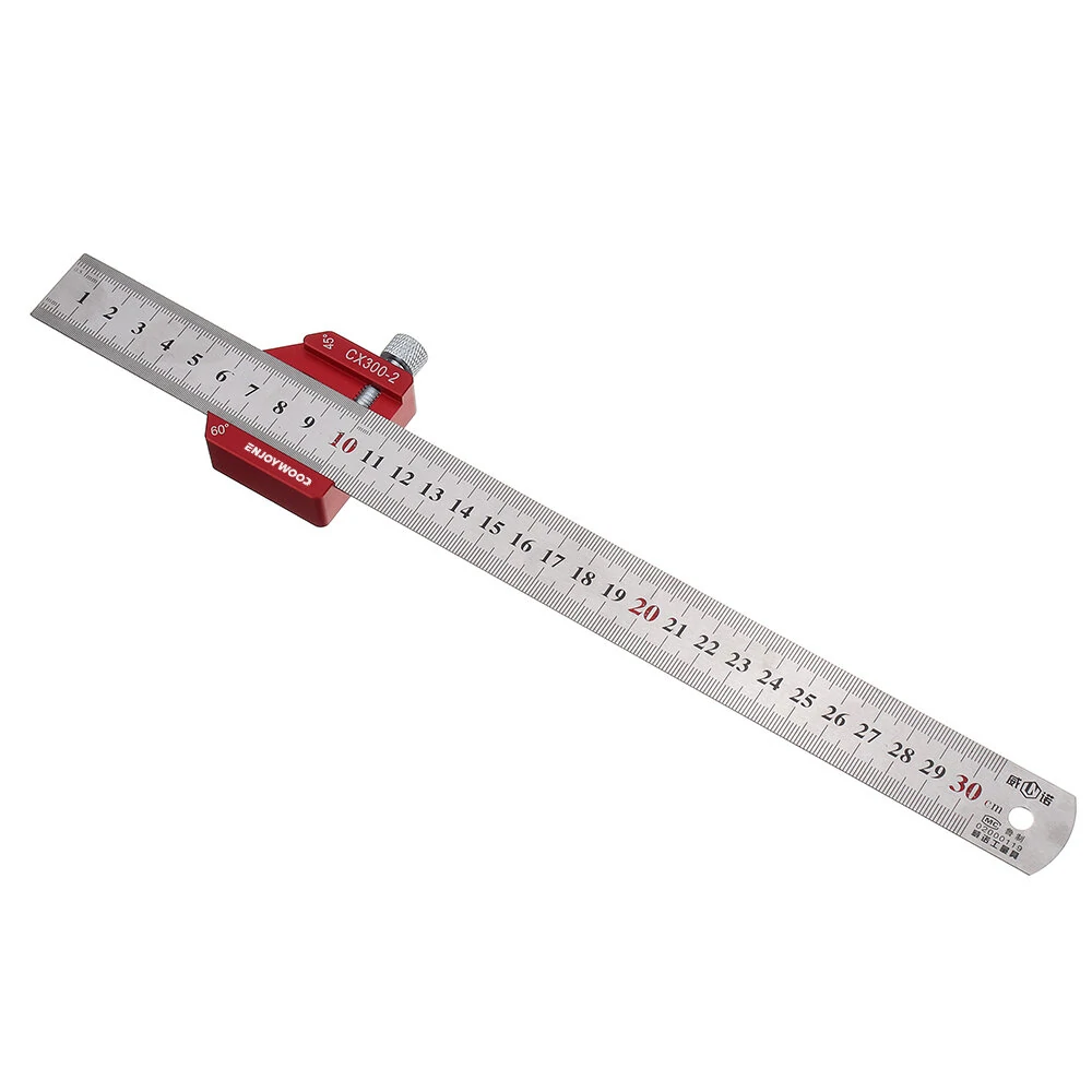 Enjoywood Line Scribe Ruler 45 90 Degree Adjustable Stainless Steel Woodworking Tool Locator 12 Inch Length Versatile for Precise Measurement and Drawing — view 11