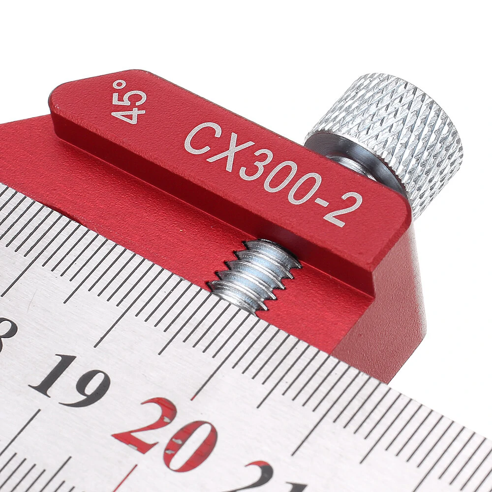 Enjoywood Line Scribe Ruler 45 90 Degree Adjustable Stainless Steel Woodworking Tool Locator 12 Inch Length Versatile for Precise Measurement and Drawing — view 2