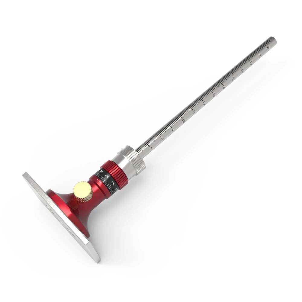 ENJOYWOOD Marking Gauge Precision Woodworking Scribe Tool with Micro-Adjustment 12MM Carbide Blade and Stainless Steel Rod for Layout Work — image 1