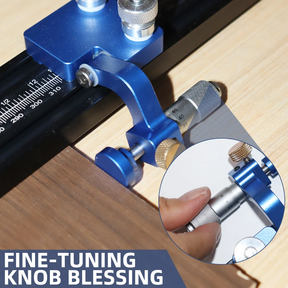 ENJOYWOOD Parallel Guide for Track Saw Micro Level Fine Tuning Zero Calibration Repeatable Cuts Quick Detach for Makita/Festool/Milwaukee — view 4