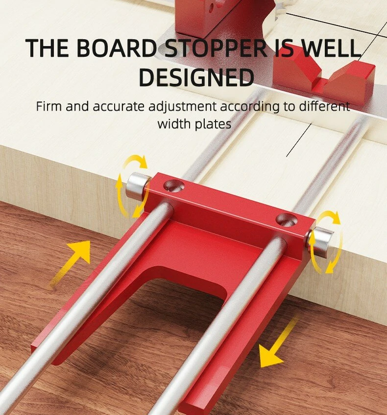 ENJOYWOOD Precision Woodworking Multi-Angle Drill Guide with Handles and Positioning Blocks Hole Punch Locator Adjustable Drilling Height Hole Opener for DIY Bench Furniture Position Hand Tools — view 5