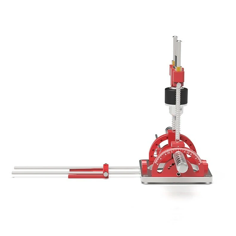 ENJOYWOOD Precision Woodworking Multi-Angle Drill Guide with Handles and Positioning Blocks Hole Punch Locator Adjustable Drilling Height Hole Opener for DIY Bench Furniture Position Hand Tools — view 6