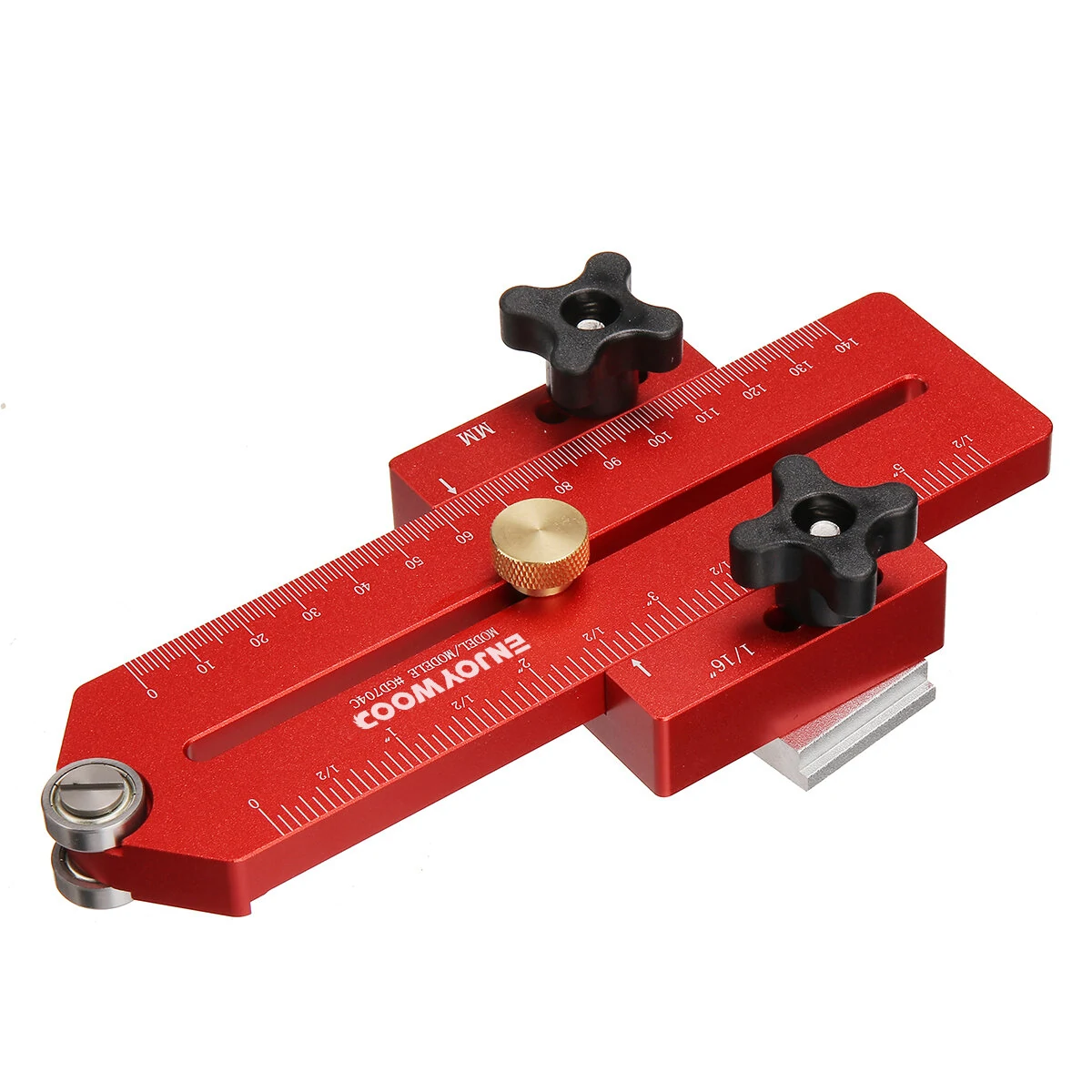 ENJOYWOOD Thin Rip Jig Table Saw Jig Guide for Making Repetitive Narrow Thin Strip Cuts Woodworking Tools Fast Thin Ripping Guide for Table Saw Band Saw Router Table Fits for 3/8" x 3/4" T Slot — view 2