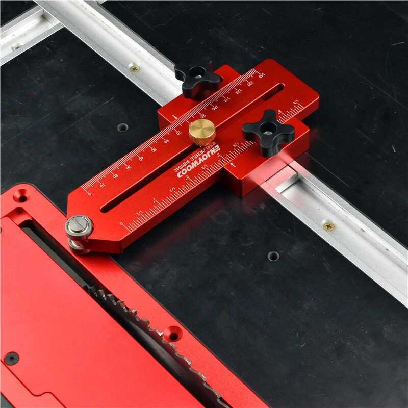 ENJOYWOOD Thin Rip Jig Table Saw Jig Guide for Making Repetitive Narrow Thin Strip Cuts Woodworking Tools Fast Thin Ripping Guide for Table Saw Band Saw Router Table Fits for 3/8" x 3/4" T Slot — view 4