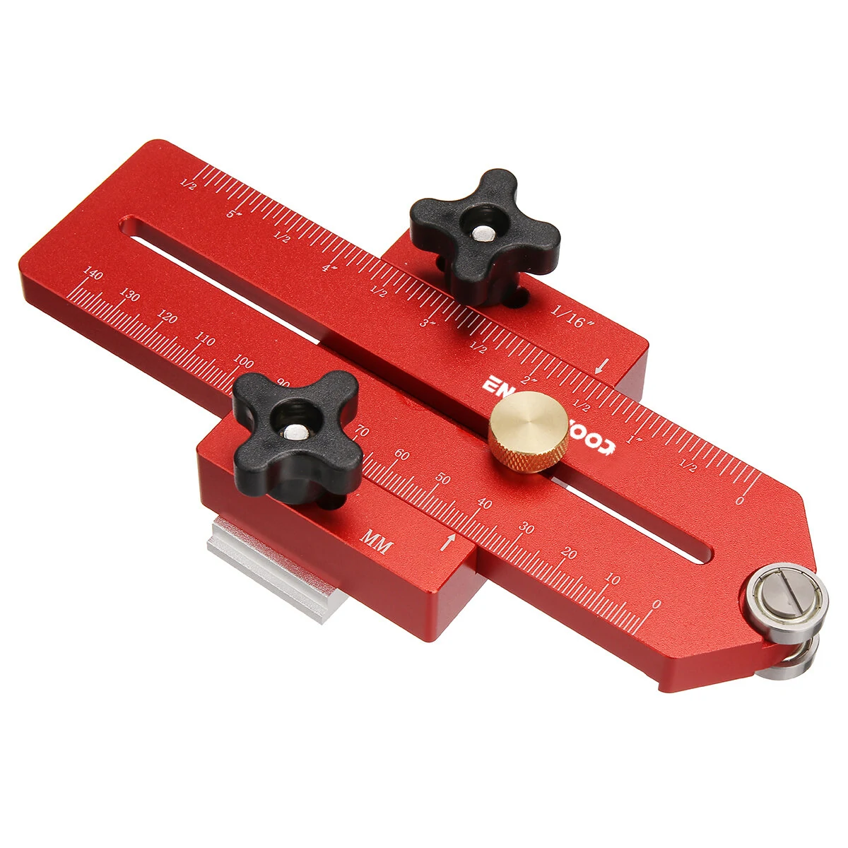 ENJOYWOOD Thin Rip Jig Table Saw Jig Guide for Making Repetitive Narrow Thin Strip Cuts Woodworking Tools Fast Thin Ripping Guide for Table Saw Band Saw Router Table Fits for 3/8" x 3/4" T Slot — view 5