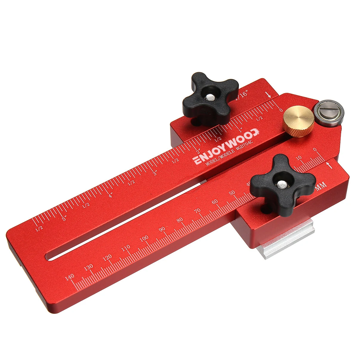 ENJOYWOOD Thin Rip Jig Table Saw Jig Guide for Making Repetitive Narrow Thin Strip Cuts Woodworking Tools Fast Thin Ripping Guide for Table Saw Band Saw Router Table Fits for 3/8" x 3/4" T Slot — view 7