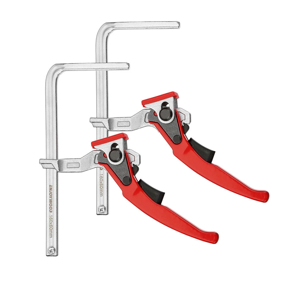 ENJOYWOOD VEIKO Series 2PCS/4PCS Alloy Steel Upgrade Quick Ratchet Track Saw Guide Rail Clamp MFT Clamp for MFT Table and Guide Rail System Woodworking Clamp — ENJOYWOOD