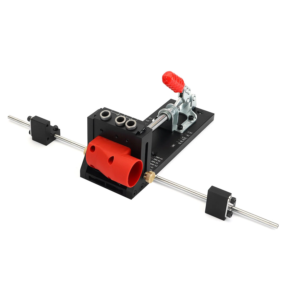 ENJOYWOOD XK4 PRO MAX Pocket Hole Jig Aluminum Alloy Adjustable Woodworking Drill Guide with Stabilizing Bar Stop Block — view 2