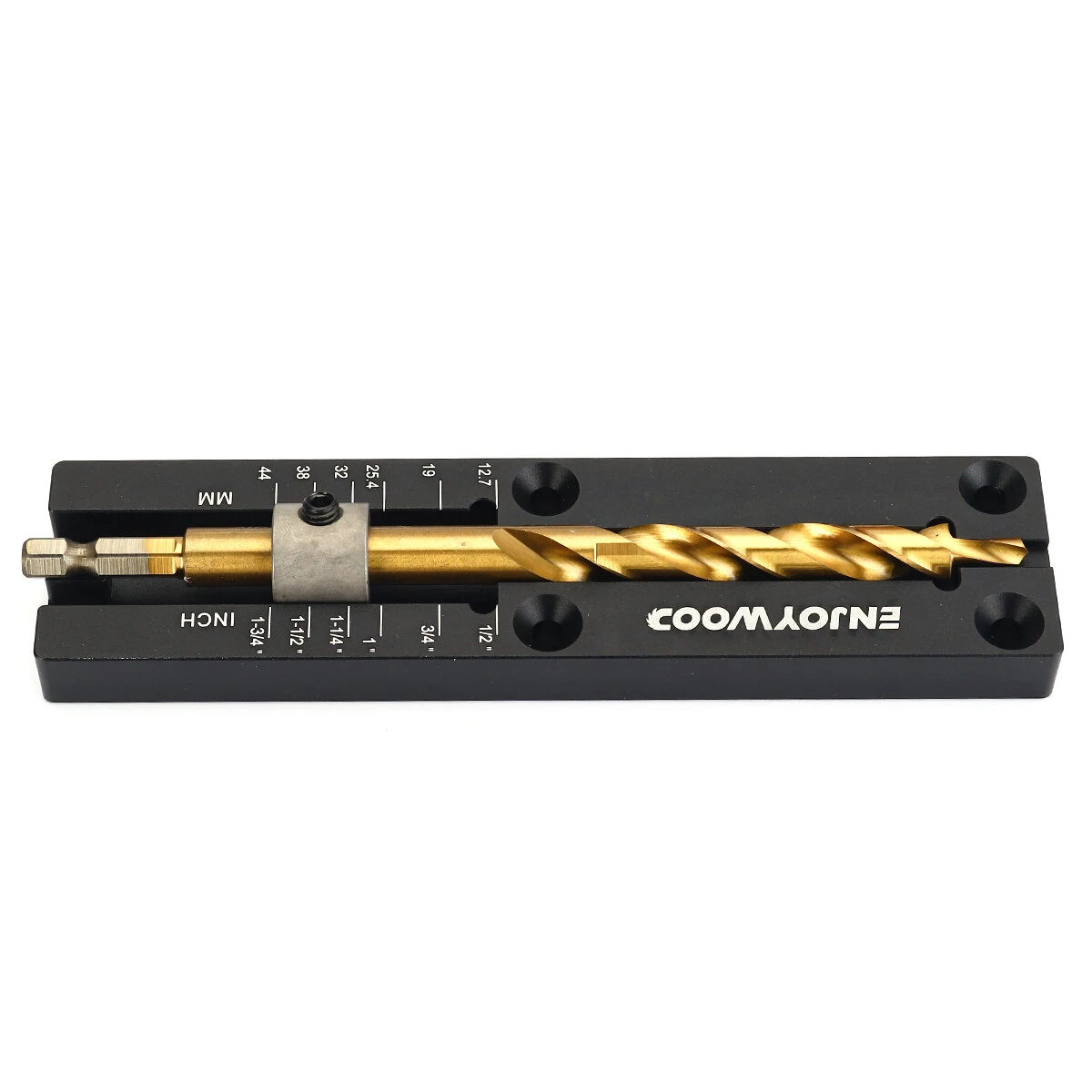 ENJOYWOOD XK4 PRO MAX Pocket Hole Jig Aluminum Alloy Adjustable Woodworking Drill Guide with Stabilizing Bar Stop Block — view 7