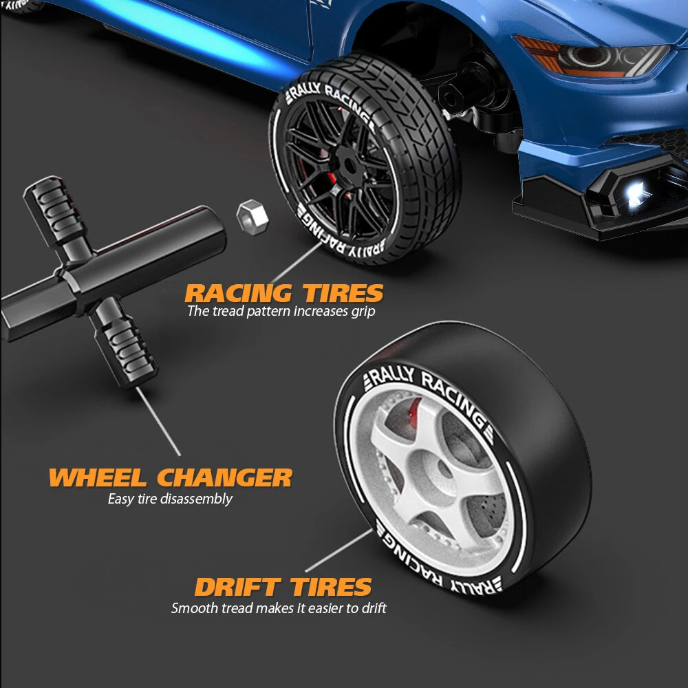 ENOZE 8601 8602 RTR 1/24 2.4G 4WD 30km/h Drift RC Car GTR High Speed Racing LED Light On-Road Vehicles Models Toys — view 9