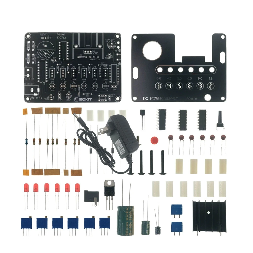 EQKIT CNC Regulated Power Supply Kit Adjustable with Voltage Indication Electronic DIY Production — view 2