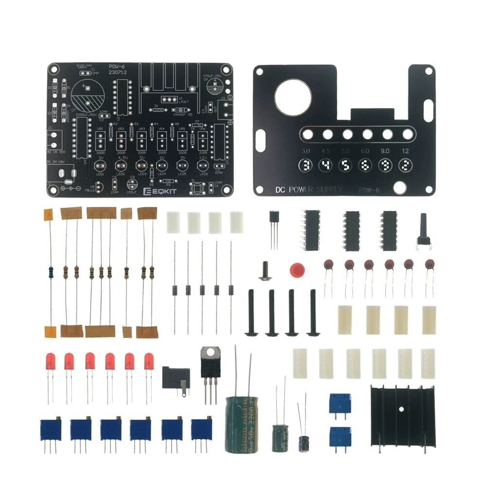 EQKIT CNC Regulated Power Supply Kit Adjustable with Voltage Indication Electronic DIY Production — view 5