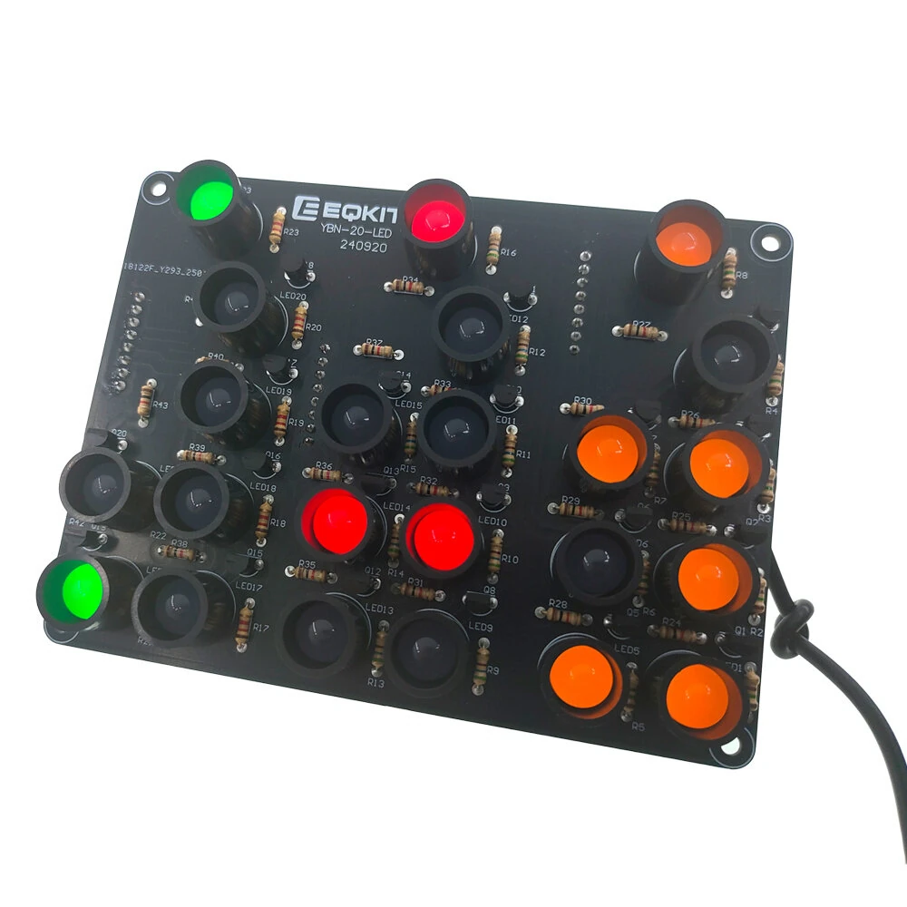 EQKIT YBN-20 Binary Clock DIY Electronic Kit USB 5V Multi-Color LEDs High Precision STEM Educational Soldering Practice Real-Time Clock Programming — image 1