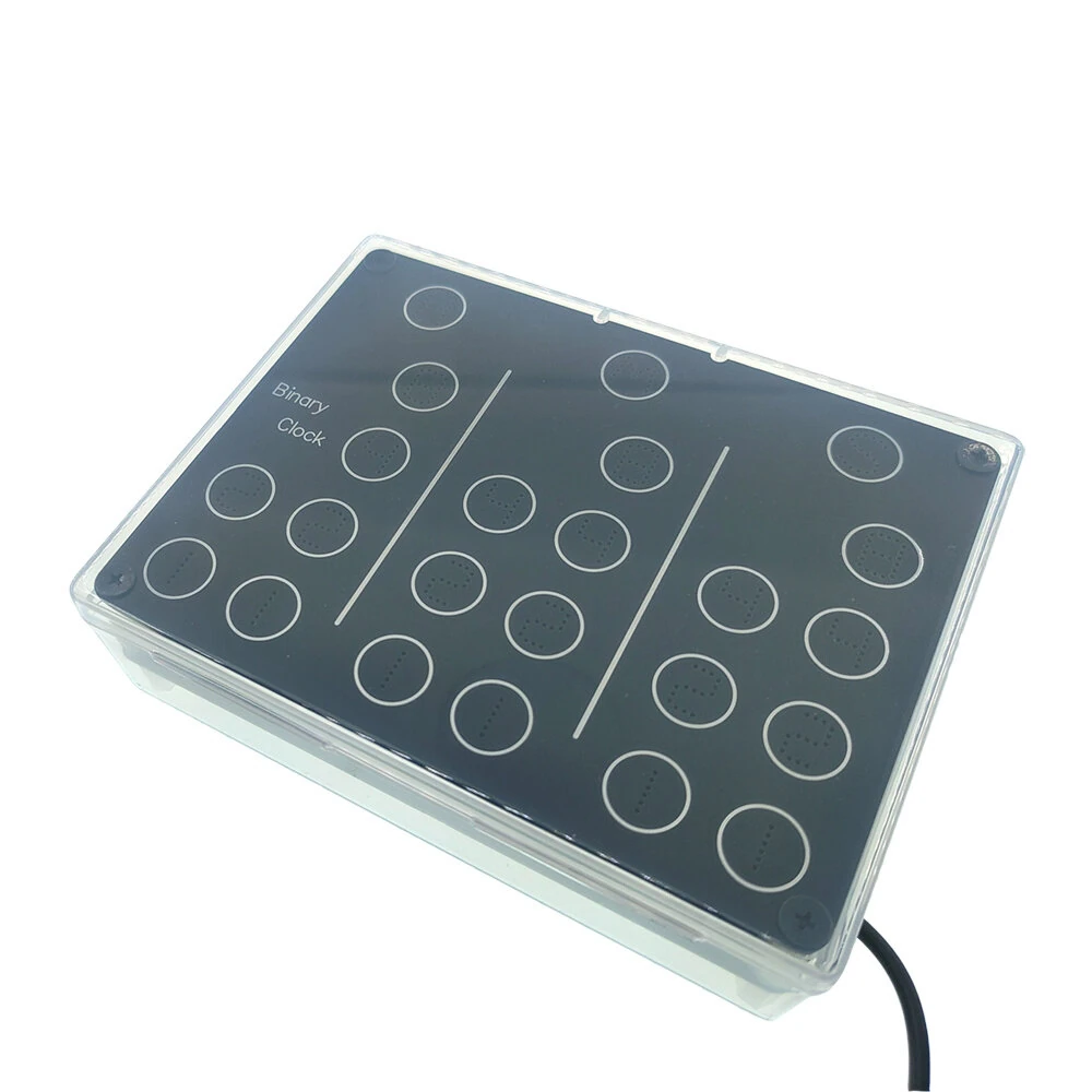 EQKIT YBN-20 Binary Clock DIY Electronic Kit USB 5V Multi-Color LEDs High Precision STEM Educational Soldering Practice Real-Time Clock Programming — view 5