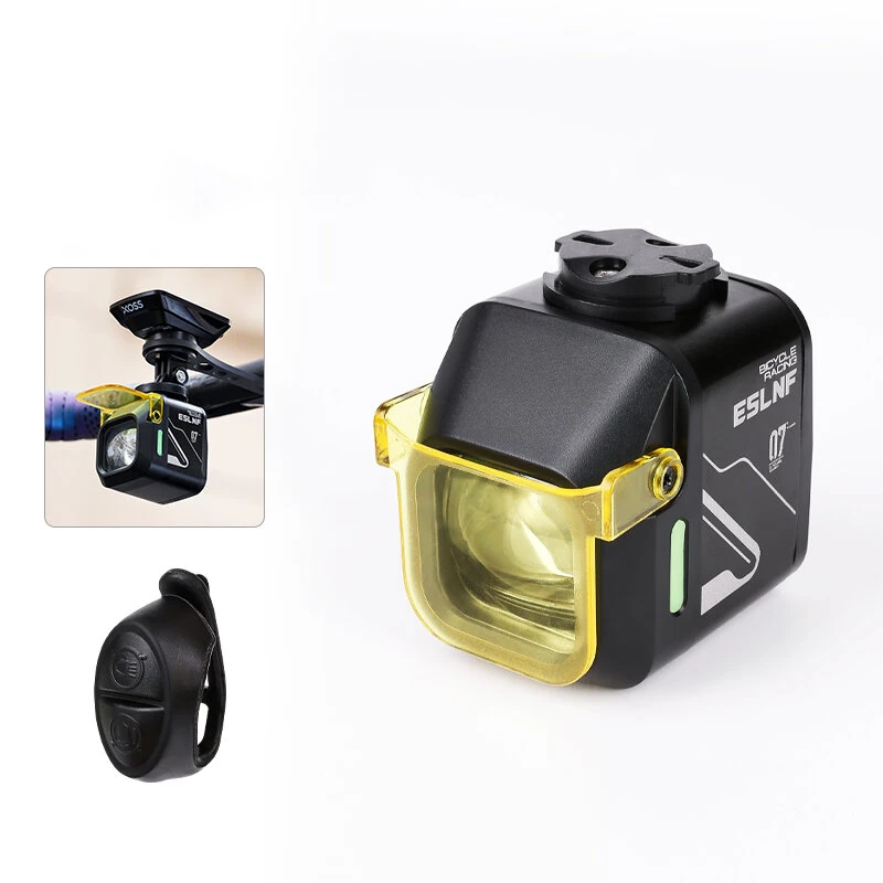 ESLNF 1200LM Wired Remote Control Bicycle Headlight Aluminum Alloy 4000mAh Type-C Charging Bike Front Light with Dustproof Lampshade