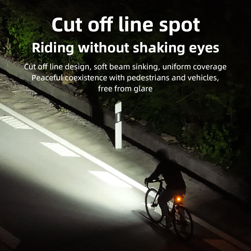 ESLNF 1200LM Wireless Remote Bike Headlight Waterproof Cutoff Line Bicycle Front Light for MTB Road Bike Night Riding Safety — view 5