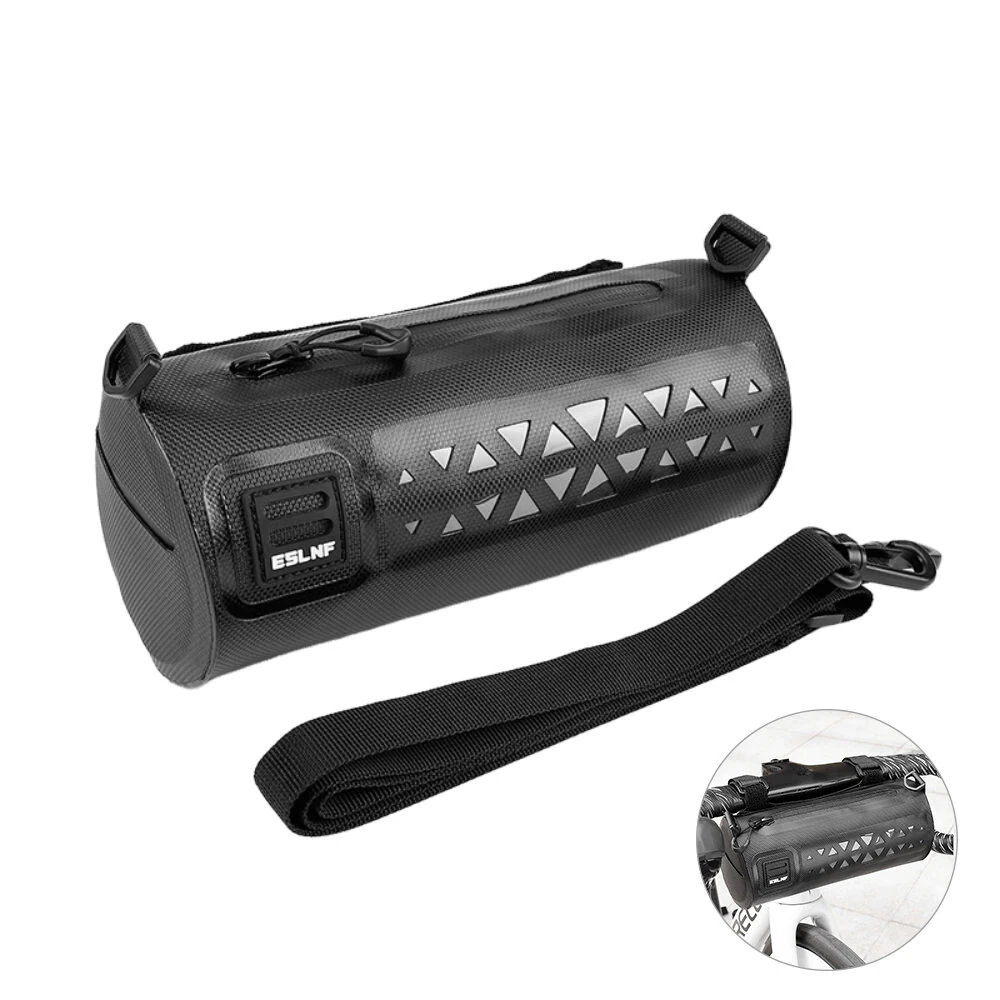ESLNF Bike Handlebar Bag Large Capacity Waterproof Bicycle Front Bag With Shoulder Strap Portable Cycling Storage Pannier For MTB Road Bike