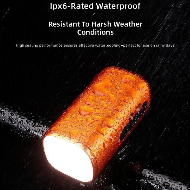 ESLNF Dual Beam Bicycle Light 1300LM USB-C Rechargeable 2400mAh IPX6 Waterproof Cycling for MTB, Road Bike, Scooter — view 5