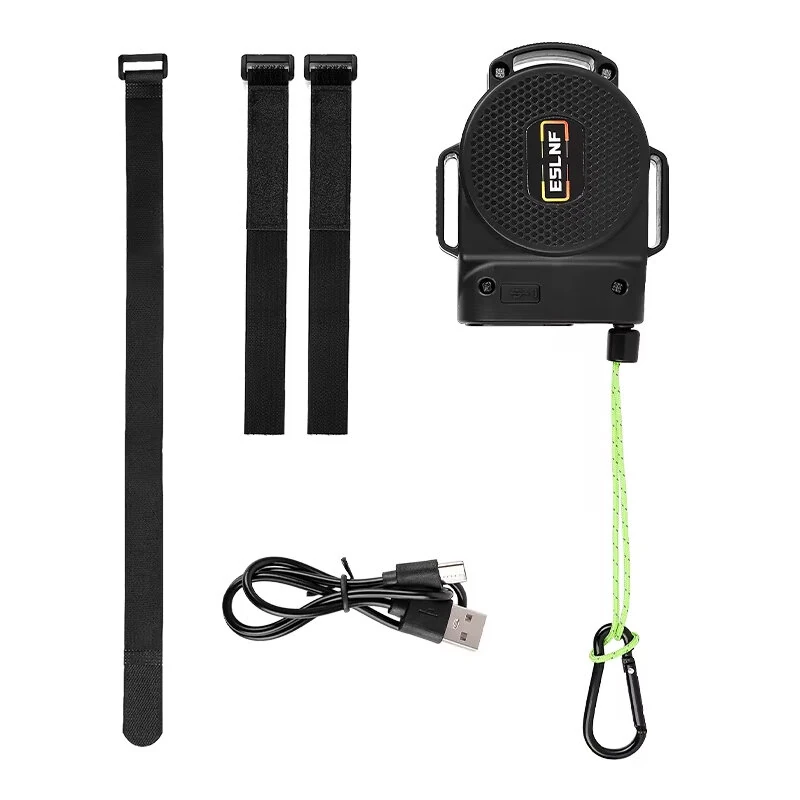 ESLNF Retractable Bicycle Towing Rope with Tail Light 3M Reflective Cord with 130KG Max Load Parent-Child Cycling Safety Gear