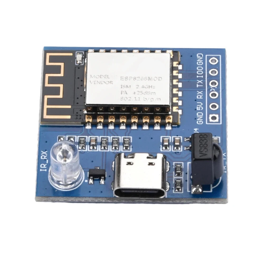 ESP-12F ESP8266 Infrared Transmitting and Receiving for NEC Command WiFi Transparent Transmission Module Board — view 5