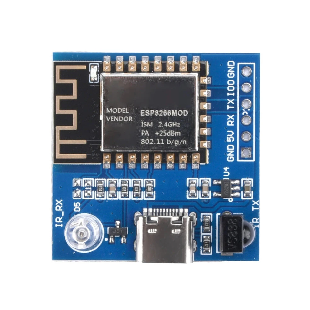 ESP-12F ESP8266 Infrared Transmitting and Receiving for NEC Command WiFi Transparent Transmission Module Board — view 7