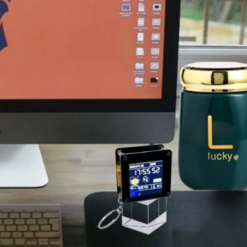 ESP32 C3 1.44 Inch LCD Display Desktop Small Ornaments Portable Carry-on Pendant Lvgl Spaceman ST7735 — view 5