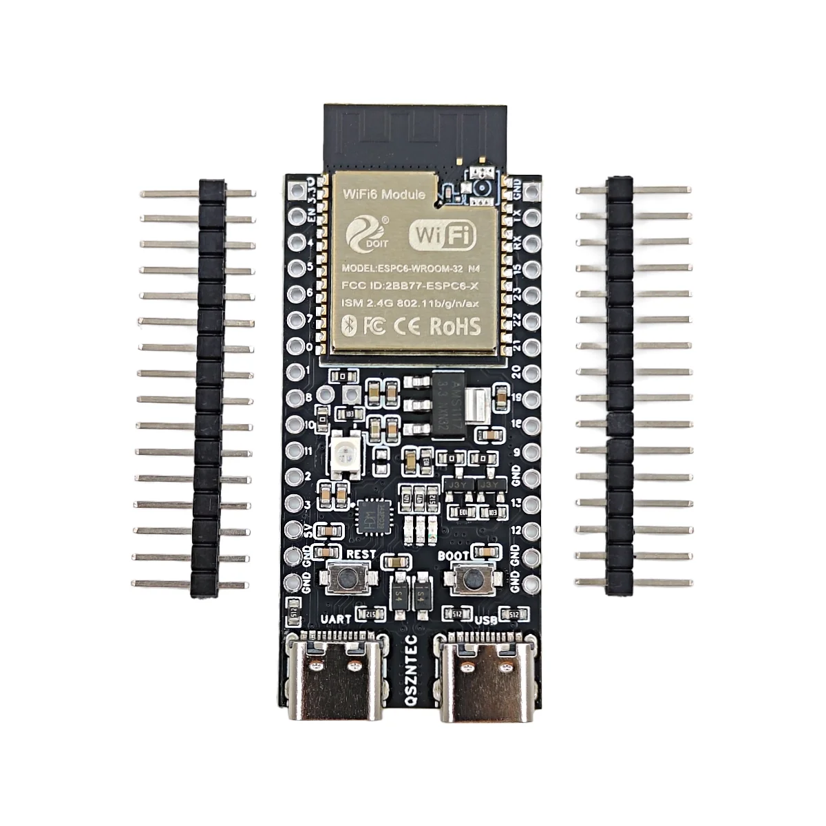 ESP32-C6-DevKitC-1 Development Board ESP32-C6 N4 Wi-Fi 6 Bluetooth 5 LE RISC-V 160 MHz 512KB SRAM 12-Bit ADC SPI UART I2C Module — image 1