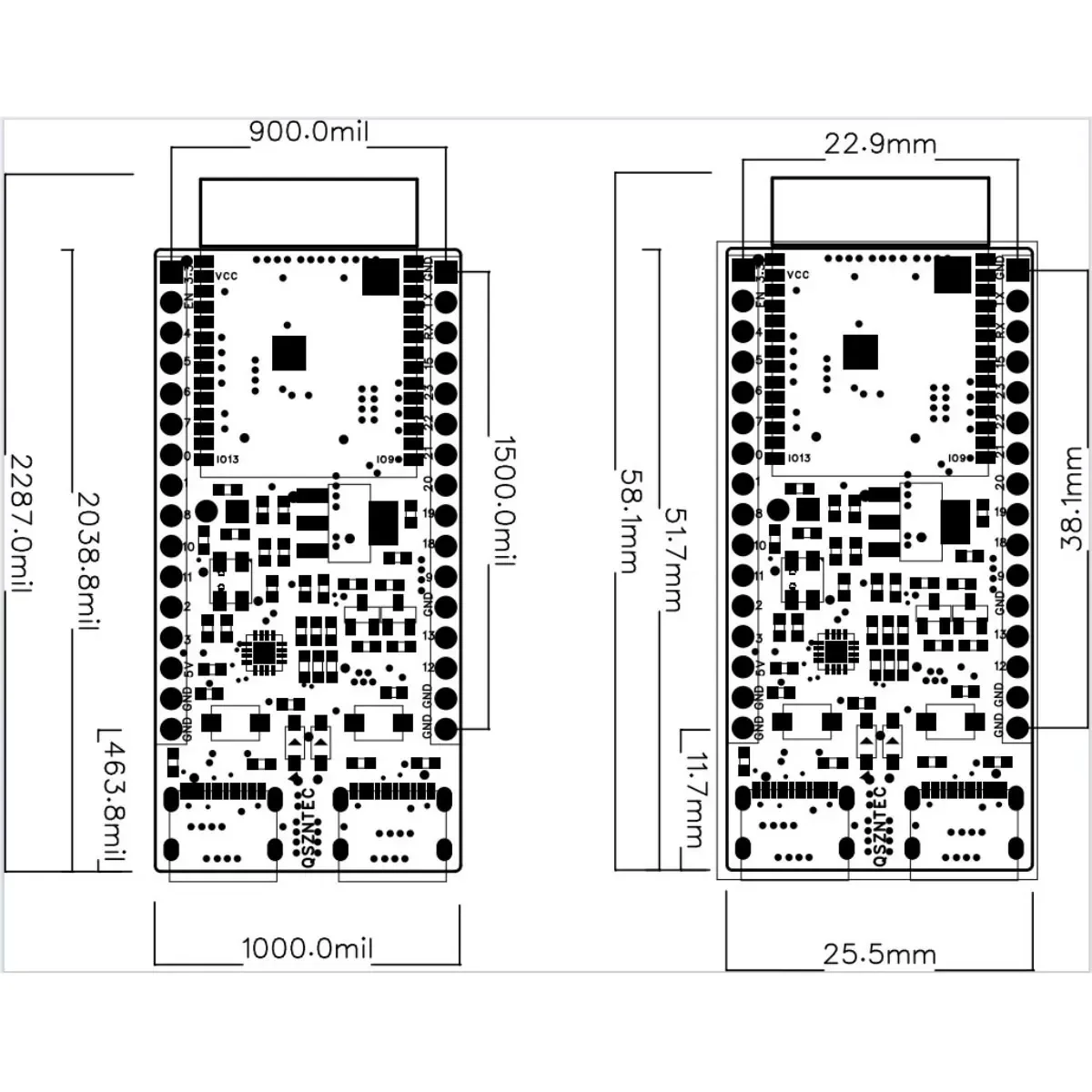 ESP32-C6-DevKitC-1 Development Board ESP32-C6 N4 Wi-Fi 6 Bluetooth 5 LE RISC-V 160 MHz 512KB SRAM 12-Bit ADC SPI UART I2C Module — view 3
