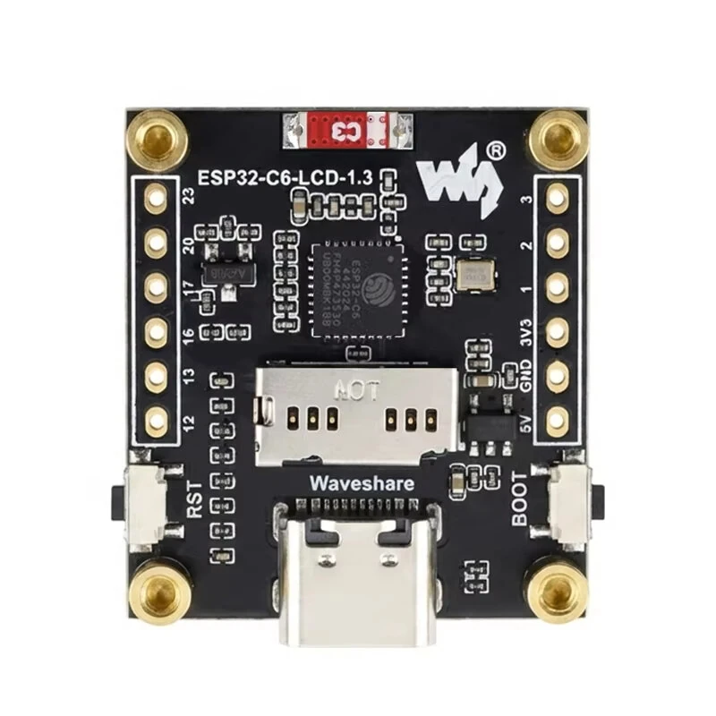 ESP32-C6 LCD Development Board 1.3 Inch IPS Screen 240x240 Display 262K Color ST7789 Driver Wi-Fi 6 BLE 5 with Micro SD Slot Type-C Power — view 5