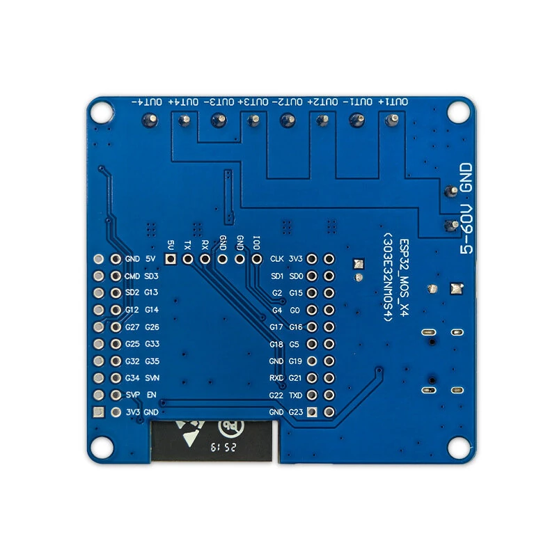 ESP32 Four Channel MOS Switch DC 5V-60V WiFi BLE Module IDE Compatible N Channel MOSFET Development Board — view 3