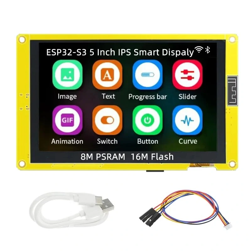 ESP32-S3 IPS Smart Display 5 Inch TFT Capacitive Screen LVGL ESP32 HMI 8M PSRAM 16M Flash WiFi Bluetooth 800*480 RGB LCD With Demo — image 1