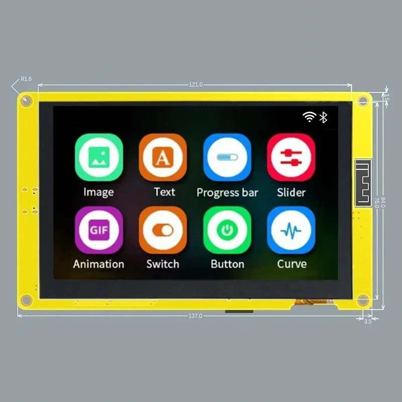ESP32-S3 IPS Smart Display 5 Inch TFT Capacitive Screen LVGL ESP32 HMI 8M PSRAM 16M Flash WiFi Bluetooth 800*480 RGB LCD With Demo — view 2