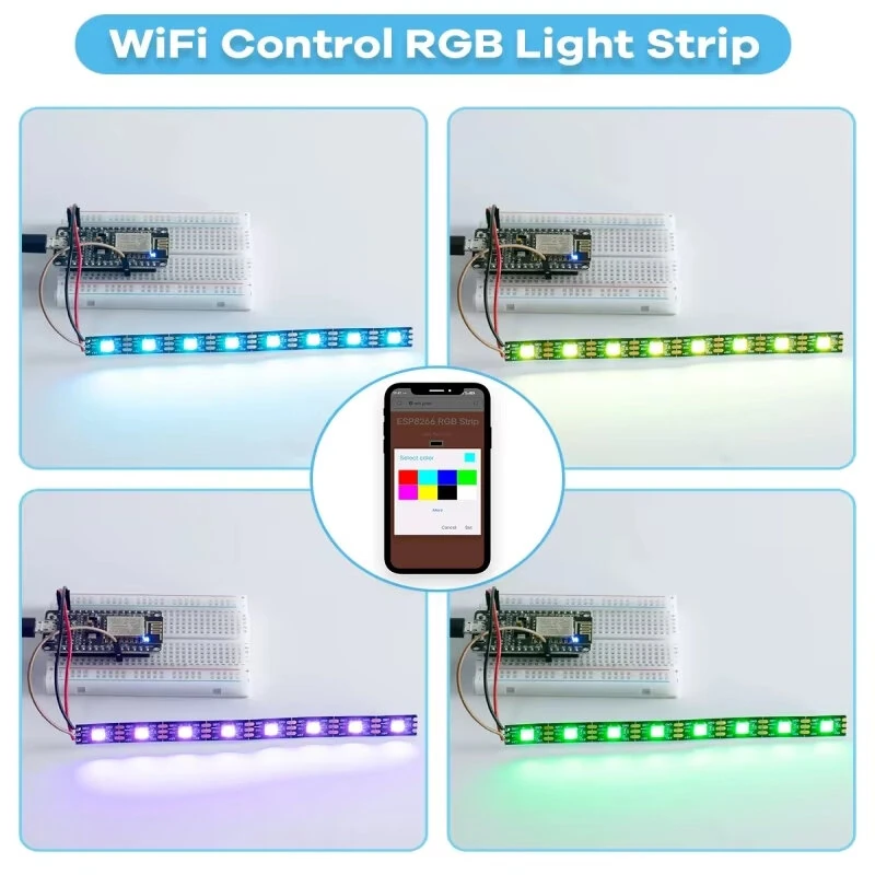 ESP8266 DC 5V Wi-Fi Internet Development Board for Arduino Breadboard WiFi Sensors  IoT Starter Kit — view 4