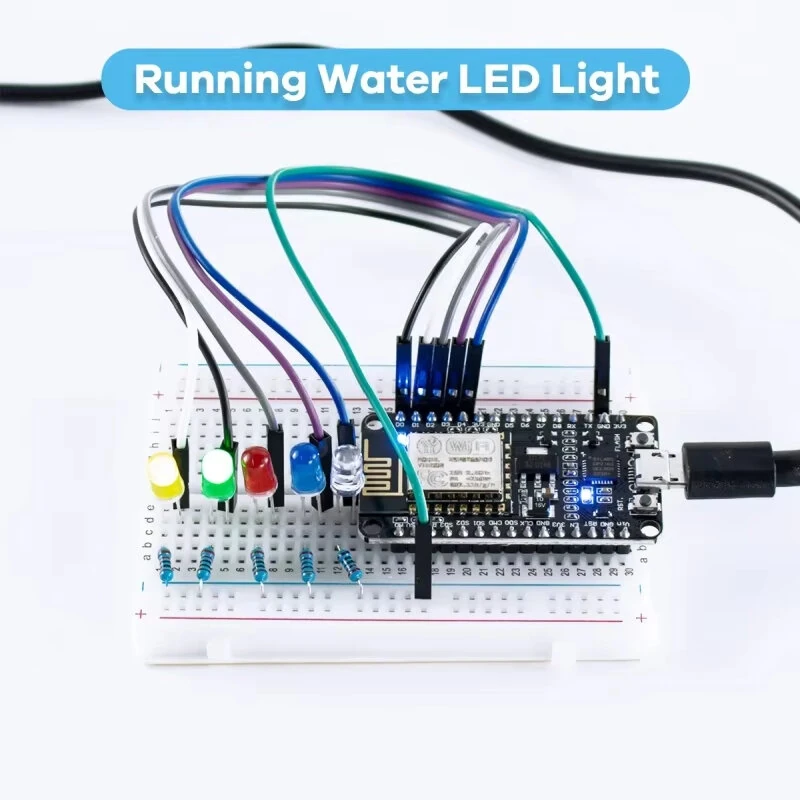 ESP8266 DC 5V Wi-Fi Internet Development Board for Arduino Breadboard WiFi Sensors  IoT Starter Kit — view 5