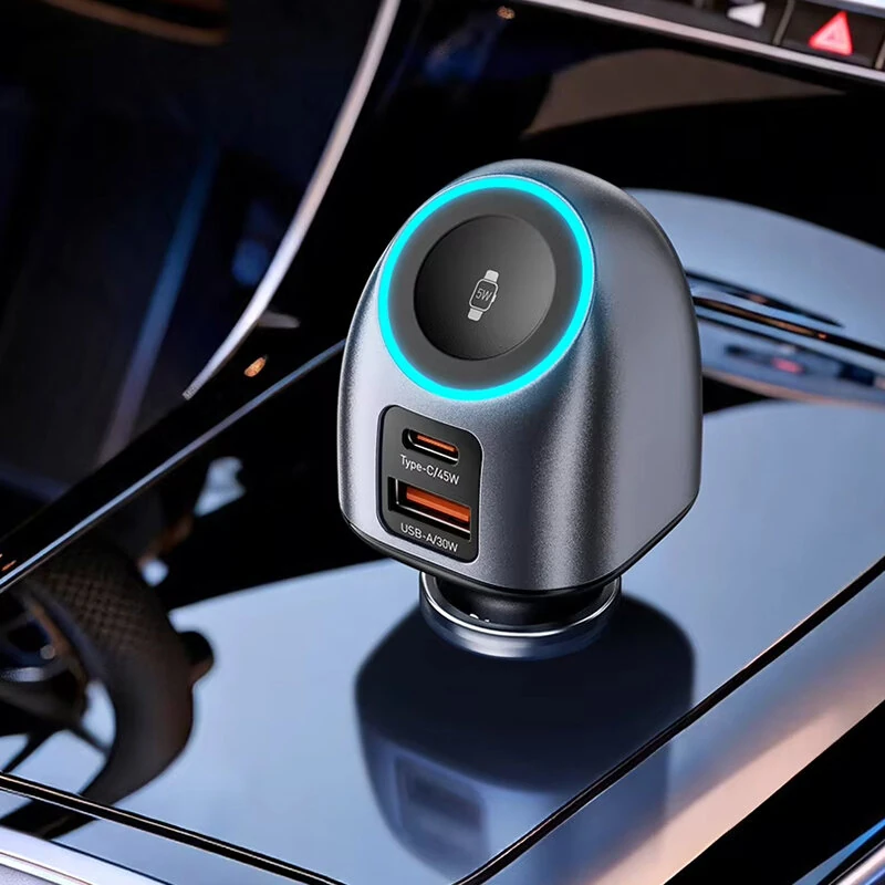 ESSAGER ES-CC31 50W 2-in-1 Car Charger with Watch Charging USB-A+USB-C+Watch Charger Support PD3.0 QC2.0/3.0/4.0 AFC PPS SCP FCP Fast Charging for iPhone 17 17Pro 16 Pro Max 15 14 for Huawei Mate XTs for OPPO for VIVO — view 6