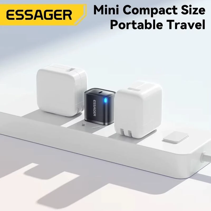 ESSAGER ES-CD52 30W 1-Port USB PD Charger USB-C PD3.0 QC3.0 FCP SCP BC1.2 iP2.4A Fast Charging Wall Charger Adapter EU Plug for iPhone 16 16 Pro 15 14 13 Pro Max for Huawei Pura 80 Ultra for Xiaomi MIX Flip 2 — view 3