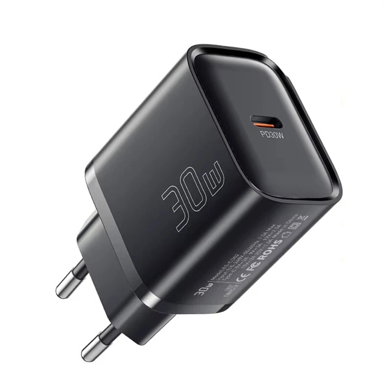 ESSAGER ES-CD52 30W 1-Port USB PD Charger USB-C PD3.0 QC3.0 FCP SCP BC1.2 iP2.4A Fast Charging Wall Charger Adapter EU Plug for iPhone 16 16 Pro 15 14 13 Pro Max for Huawei Pura 80 Ultra for Xiaomi MIX Flip 2 — view 9