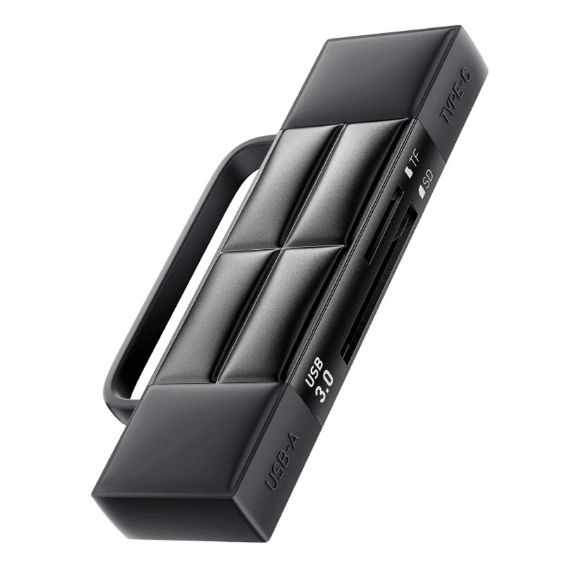 ESSAGER ES-DK01 USB3.0 Card Reader USB-A&Type-C Dual Port SD/TF Memory Card Reader Plug and Play Smart Cardreader Adapter — view 6