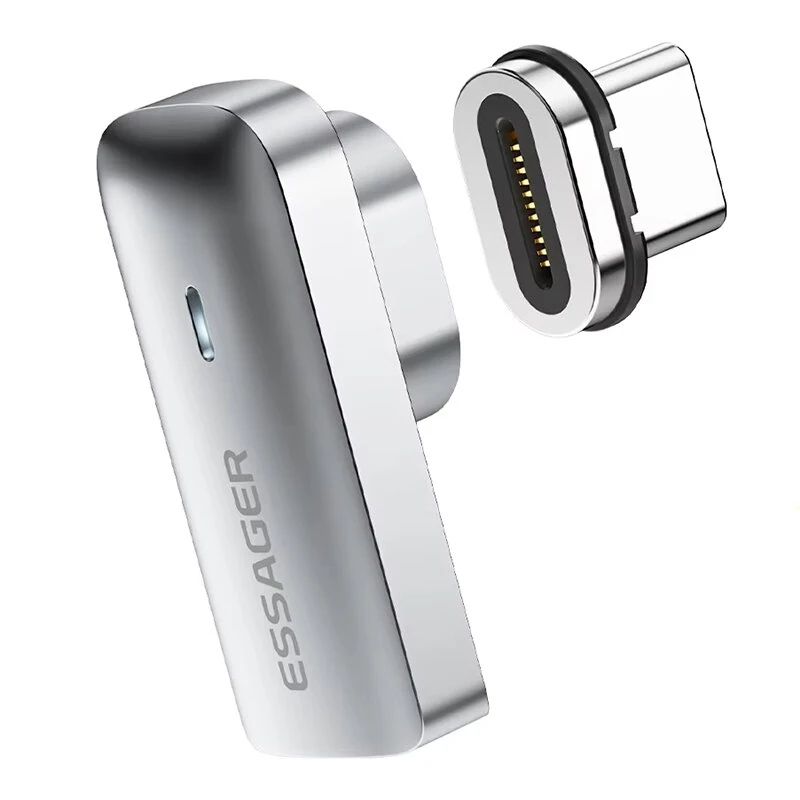 Essager ES-OTG10 PD100W Magnetic USB-C OTG Adapter Fast Charging Type-C Magnet Connector 20Gbps Data Sync 4K@60Hz for Macbook Laptop