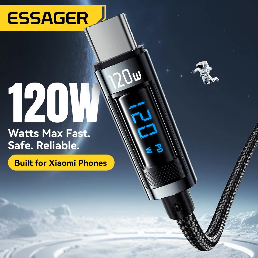 ESSAGER ES-X47 6A 120W USB-A to Type-C Digital Display Cable Fast Charging Data Transmission Copper Core Line 1M/2M Long for iPhone 15 15 Plus for Huawei Pura 70 Ultra for Xiaomi Civi 4 Pro for Samsung Galaxy Z Fold6 — view 3