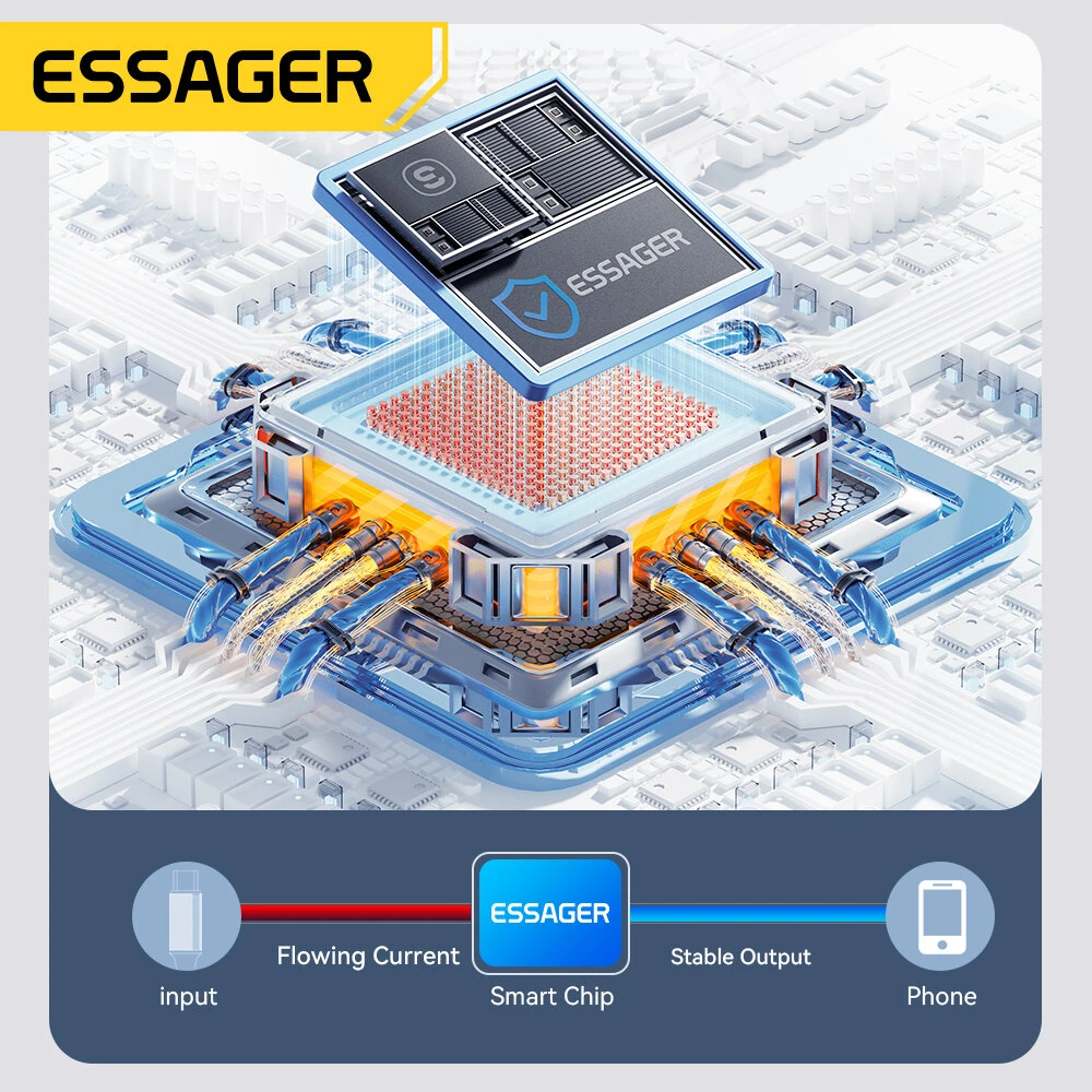 ESSAGER ES-X47 6A 120W USB-A to Type-C Digital Display Cable Fast Charging Data Transmission Copper Core Line 1M/2M Long for iPhone 15 15 Plus for Huawei Pura 70 Ultra for Xiaomi Civi 4 Pro for Samsung Galaxy Z Fold6 — view 5