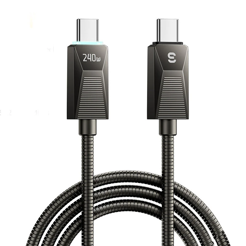 ESSAGER ES-X75 5A 240W Type-C to Type-C Cable PD3.1 Fast Charging Data Transmission Tin-plated Copper Core Line 1M/2M Long for iPhone 17 Pro 16 15 Pro Max for Xiaomi 17pro for Huawei for OPPO
