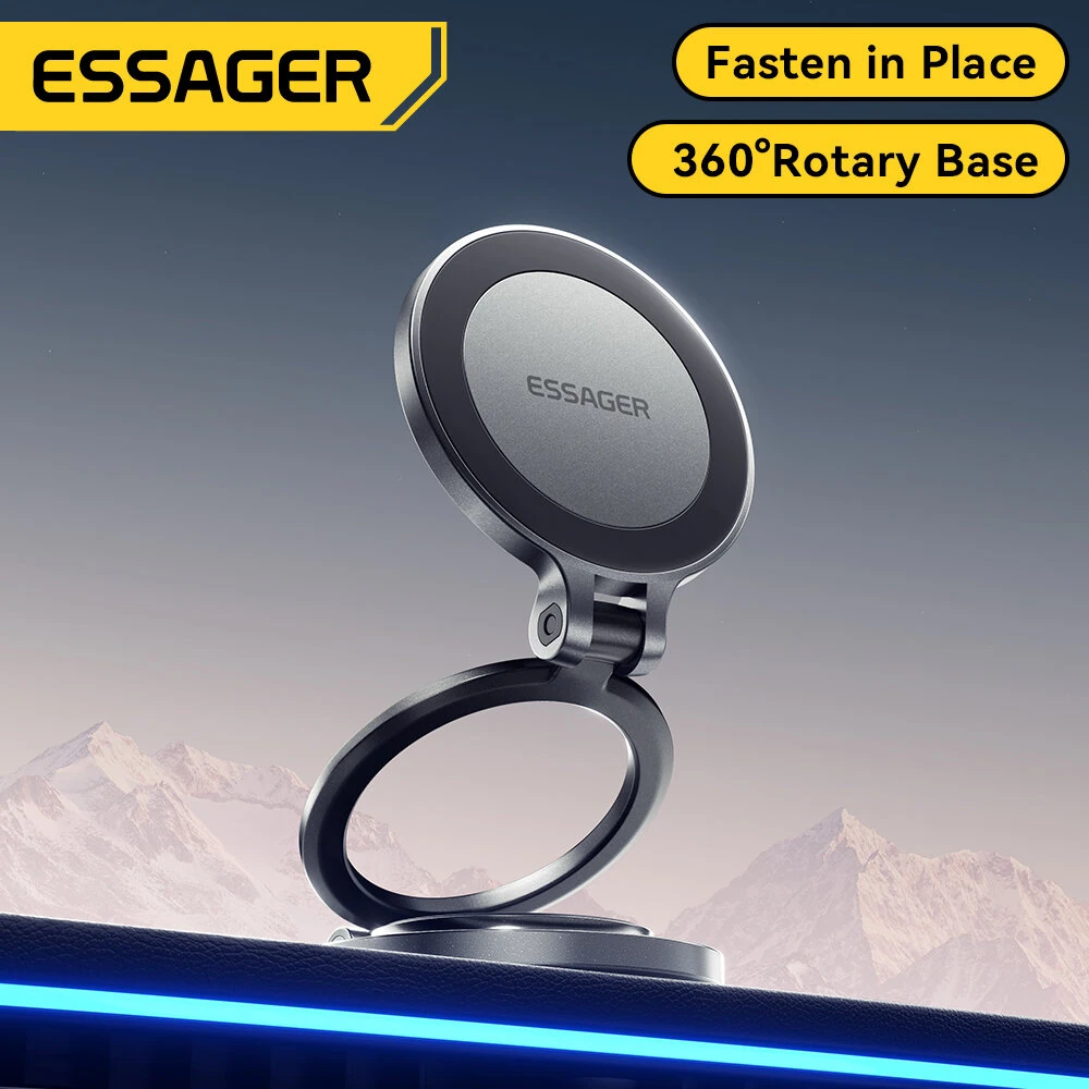 ESSAGER ES-ZJ30 Magnetic Car Phone Holder N52 Strong Magnet Adjustable Arm Universal Dashboard Mount for iPhone 17 17Pro 16 Pro Max 15 14 for Samsung 1.2kg Capacity — view 7