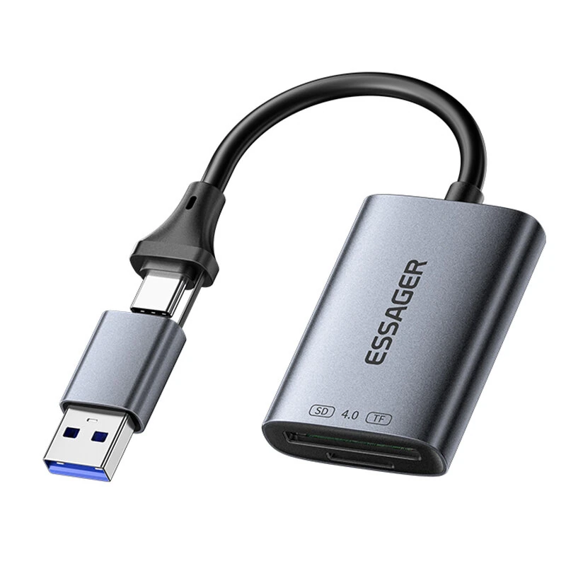 Essager SD4.0 Card Reader 312 MB/s USB 3.0 Type-C to SD/Micro TF Memory Card Adapter for iPhone 17 16 MacBook Laptop PC for Samsung — view 6