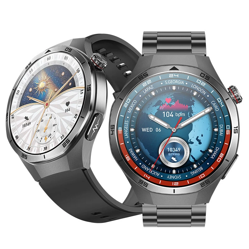 ET456 1.56inch AMOLED Display ECG Intelligent Micro Physical Examination NFC Voice Assistant bluetooth Call Heart Rate Blood Pressure SpO2 Monitor Sleep Monitoring Menstrual Tracking Respiratory Training Metto Function SOS Emergency Call Multi-sport Modes — ET456