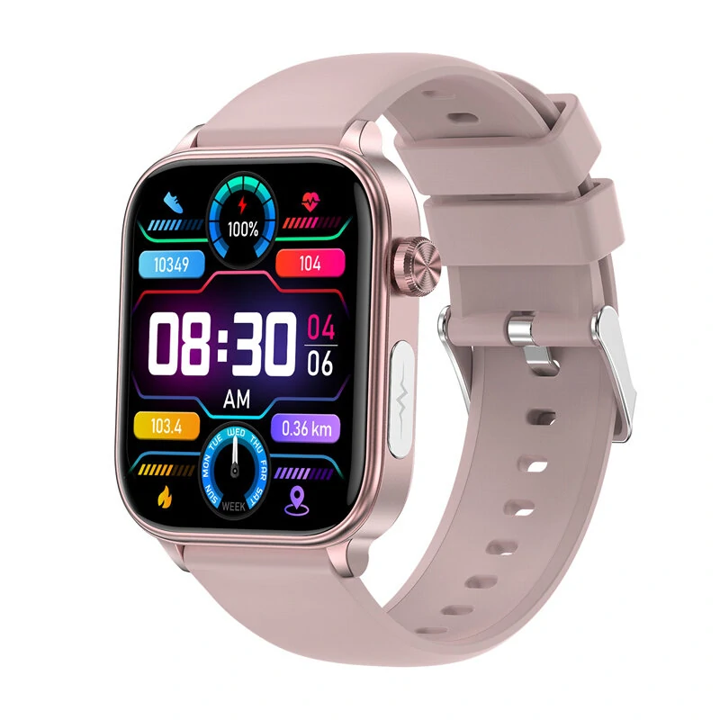 ET570 1.96inch HD Screen bluetooth Call ECG Heart Rate Blood Pressure Blood Oxygen Monitor Noninvasive Blood Glucose Measurement Uric Acid Blood Lipid Testing BMI Body Fat Sleep Monitoring Multi-sport Modes Music Playback IP68 Waterproof Smart Watch — view 6