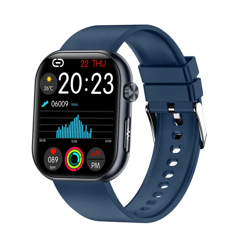 ET587 1.96inch AMOLED Display ECG Function Micro-physical Examination SOS Emergency bluetooth Call Heart Rate Blood Pressure Blood Oxygen Monitor Sleep Body Temperature Measurement Women's Health Multi-sport Modes IP68 Waterproof Smart Watch — view 5